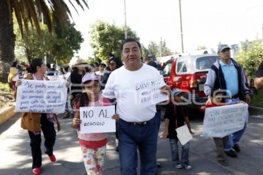 MANIFESTACIÓN PRO ARBOLES . BULEVAR HERMANOS SERDÁN