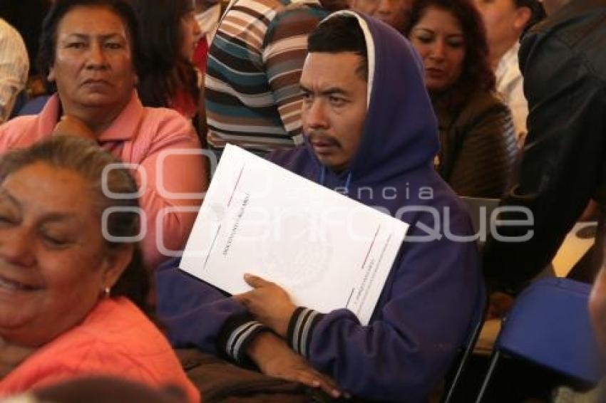 SEDATU. ENTREGA TITULOS DE PROPIEDAD