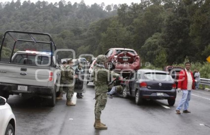 CARAMBOLA AUTOPISTA MÉXICO-PUEBLA