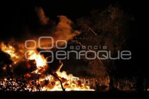 INCENDIO . TOMA CLANDESTINA