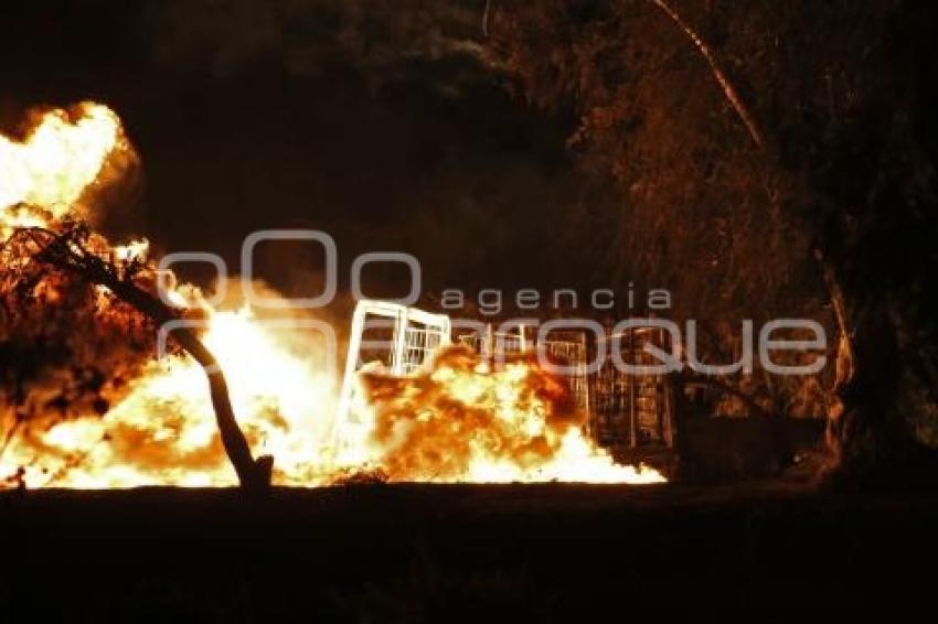 INCENDIO . TOMA CLANDESTINA