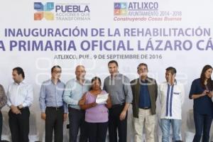 REHABILITACIÓN PRIMARIA LÁZARO CÁRDENAS . ATLIXCO