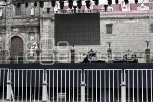 PREPARATIVOS GRITO DE INDEPENDENCIA . ZÓCALO