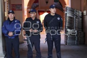 TEHUACÁN. MANIFESTACIÓN POLICIA ASESINADO