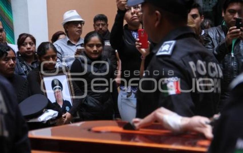 HOMENAJE POLICÍA ASESINADO . TEHUACÁN