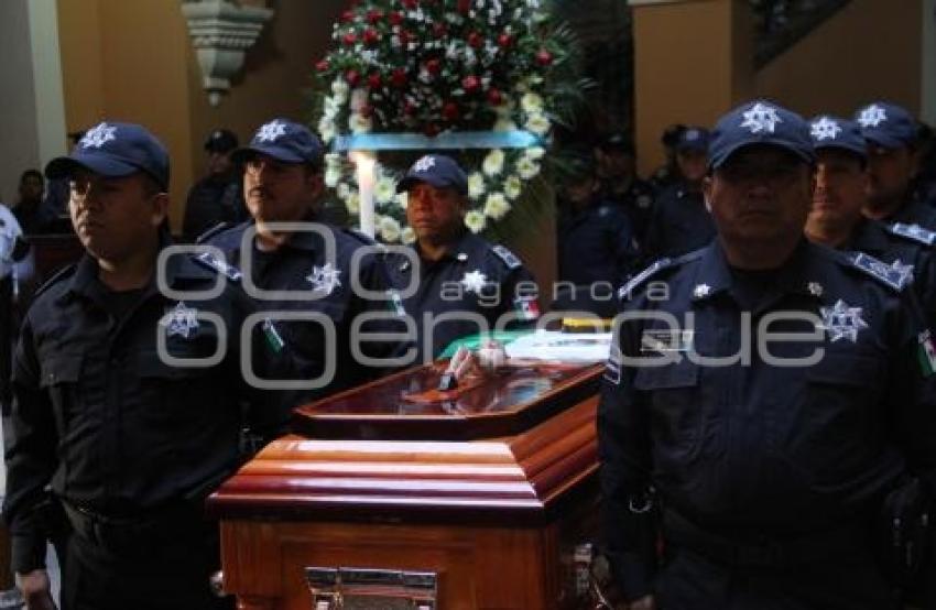 HOMENAJE POLICÍA ASESINADO . TEHUACÁN