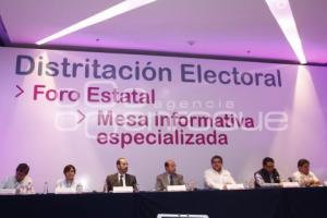 FORO DISTRITACIÓN ELECTORAL . INE