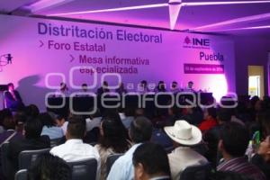 FORO DISTRITACIÓN ELECTORAL . INE