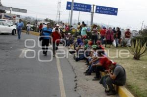 TEXMELUCAN . BLOQUEO VIALIDADES