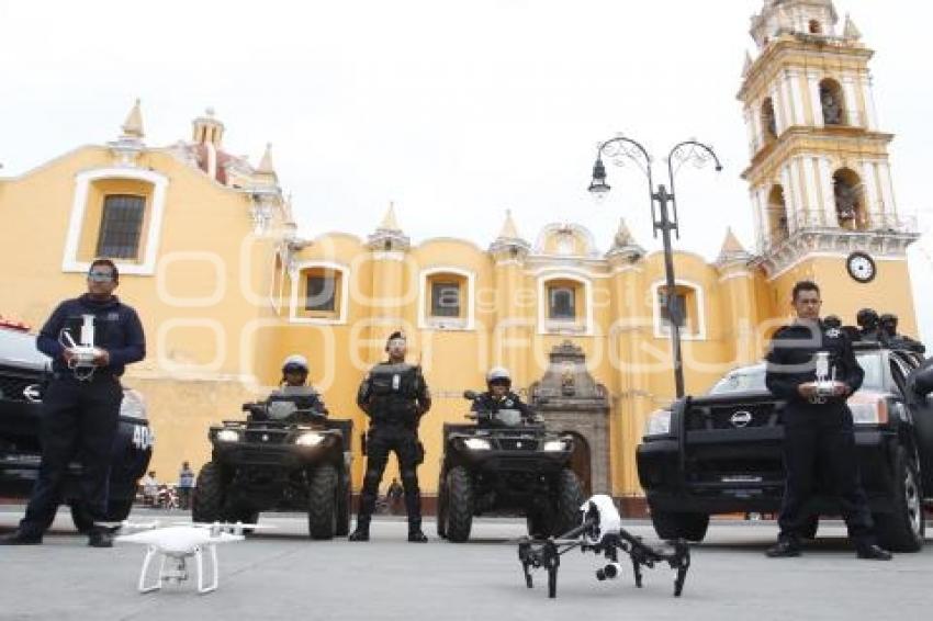 DRONES DE SEGURIDAD PÚBLICA . CHOLULA