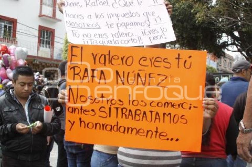 MANIFESTACIÓN AMBULANTES . TEXMELUCAN