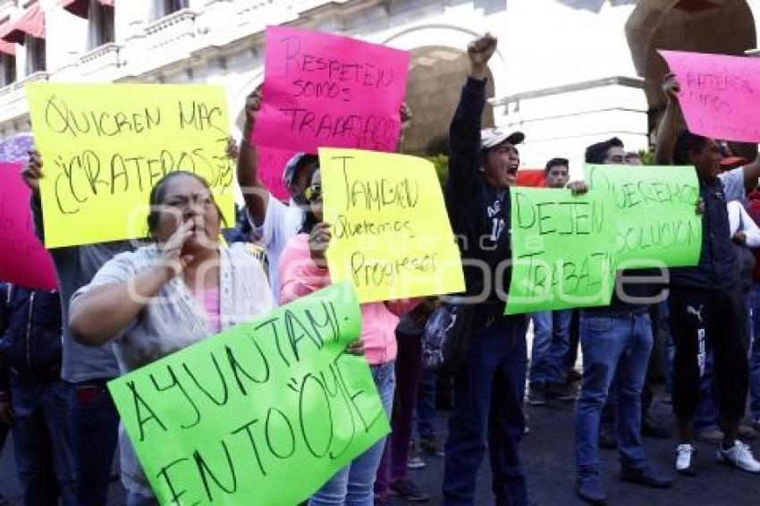 MANIFESTACIÓN COMERCIANTES AMBULANTES