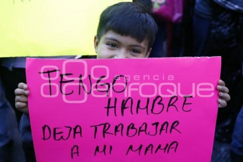 MANIFESTACIÓN COMERCIANTES AMBULANTES