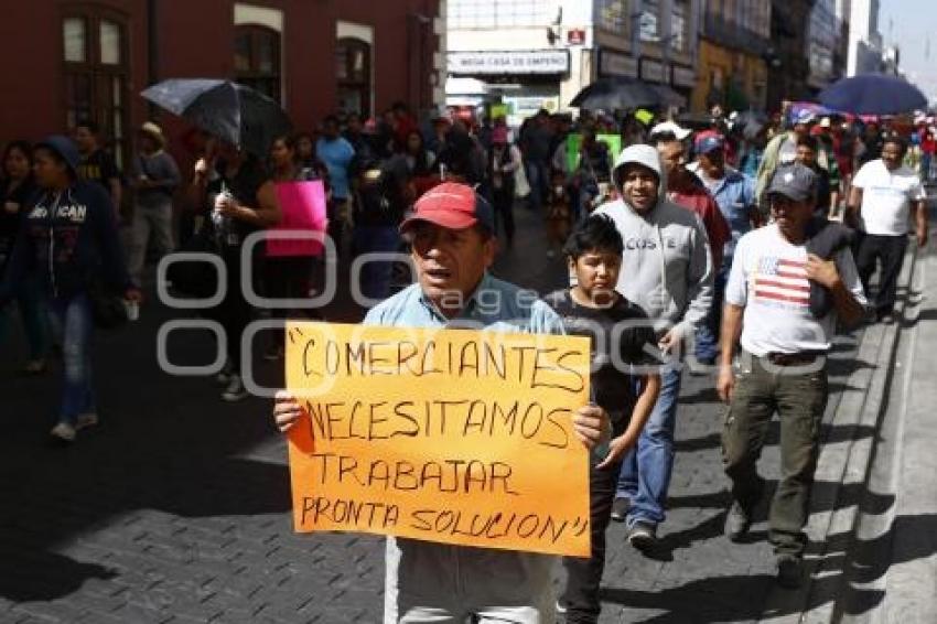 MANIFESTACIÓN COMERCIANTES AMBULANTES ANTORCHA