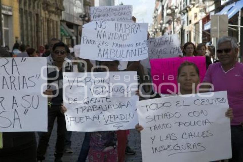 MANIFESTACIÓN COMERCIANTES AMBULANTES