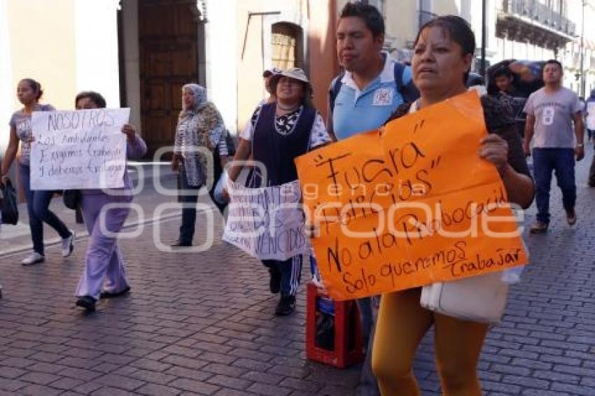 MANIFESTACIÓN COMERCIANTES AMBULANTES