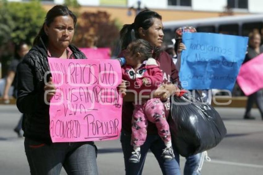 MANIFESTACIÓN COMERCIANTES AMBULANTES