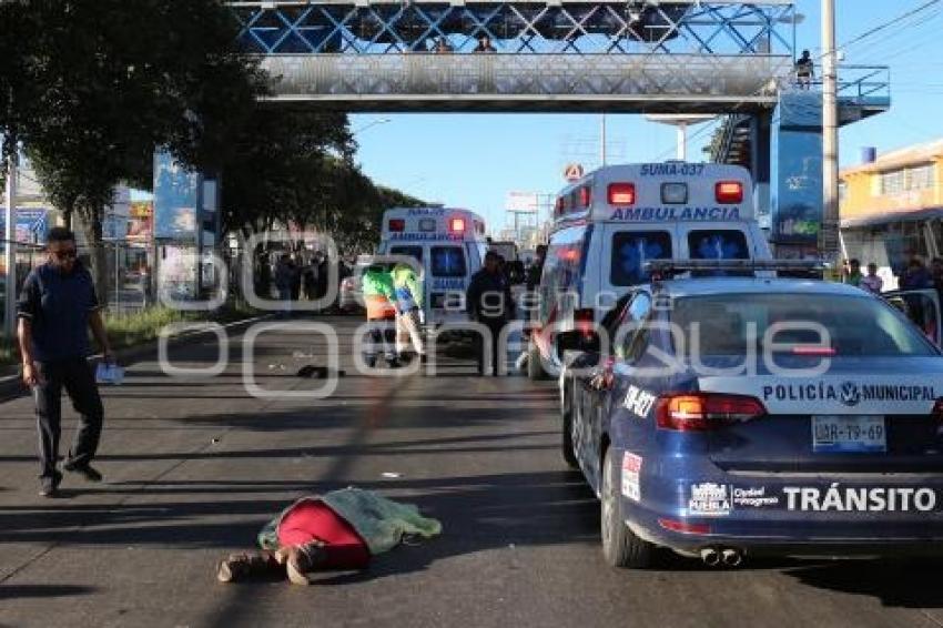 NOTA ROJA . ATROPELLADAS BAJO PUENTE PEATONAL