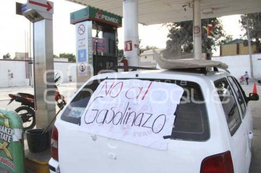 MANIFESTACIÓN GASOLINAZO . TEHUACÁN