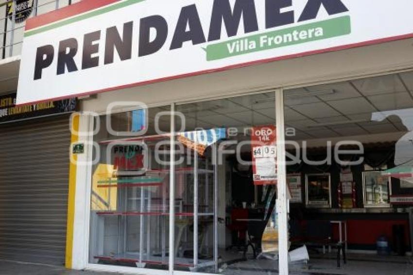 DESTROZOS COMERCIOS CAMINO A TLALTEPANGO