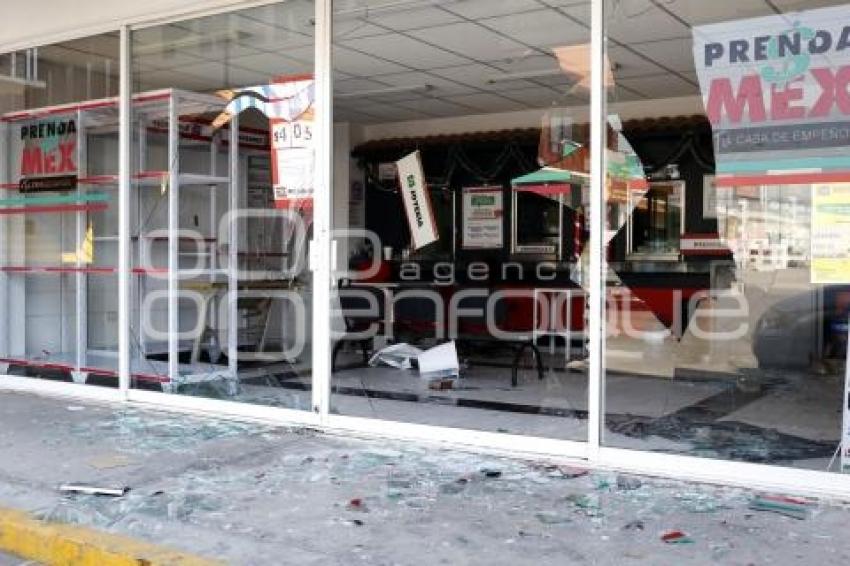 DESTROZOS COMERCIOS CAMINO A TLALTEPANGO