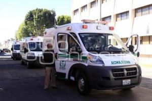 IMSS . ENTREGA AMBULANCIAS