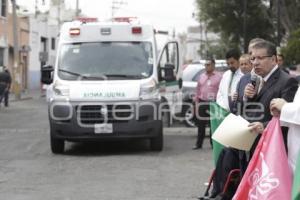 IMSS . ENTREGA AMBULANCIAS