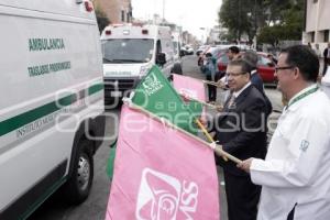 IMSS . ENTREGA AMBULANCIAS