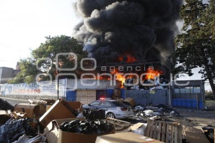 INCENDIO RECICLADORA . CALERAS