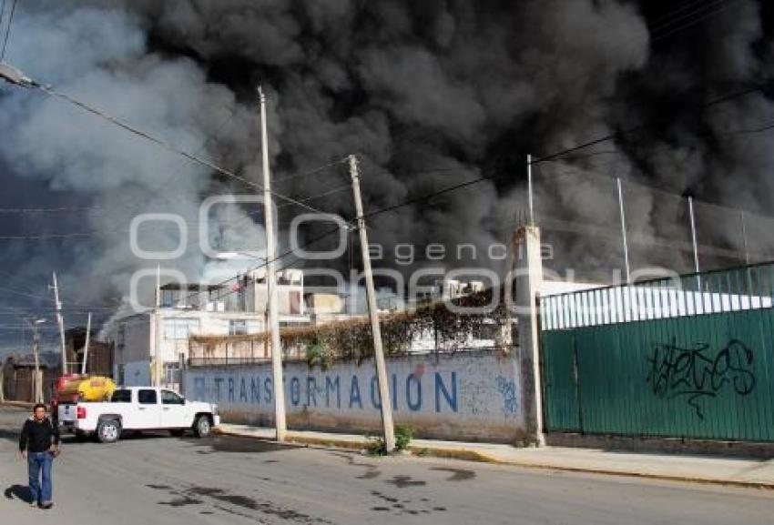 INCENDIO RECICLADORA . CALERAS