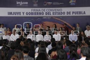 FIRMA DE CONVENIO IMJUVE Y GOBIERNO ESTATAL