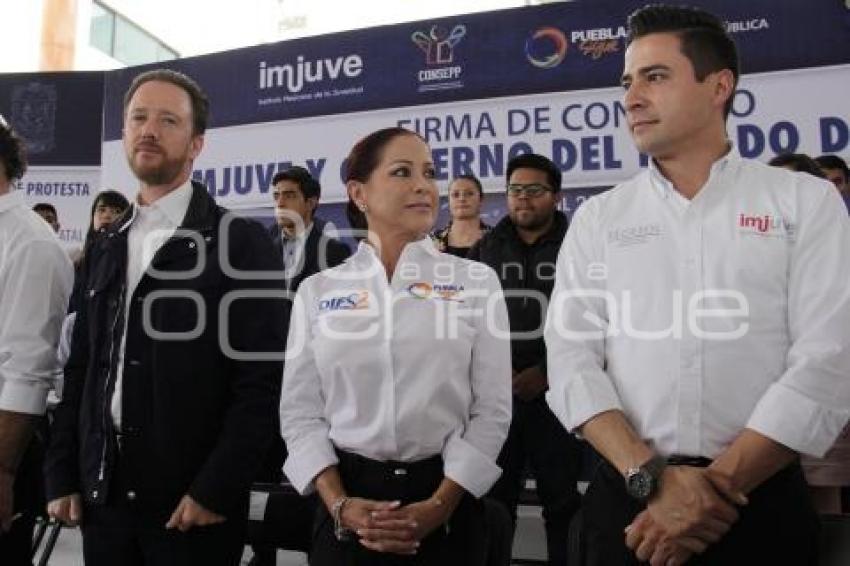 FIRMA DE CONVENIO IMJUVE Y GOBIERNO ESTATAL