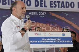 FIRMA DE CONVENIO IMJUVE Y GOBIERNO ESTATAL