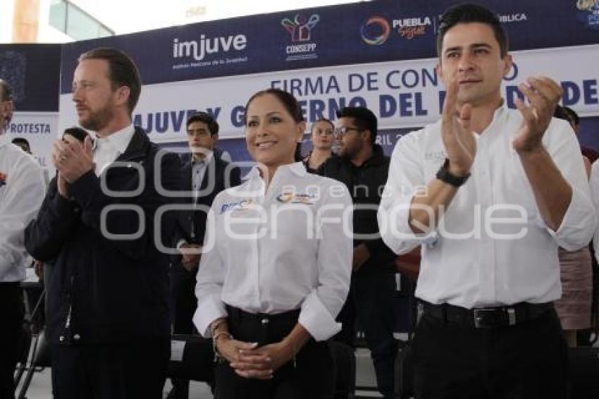 FIRMA DE CONVENIO IMJUVE Y GOBIERNO ESTATAL