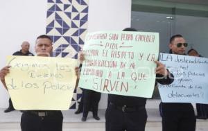 MANIFESTACIÓN POLICÍAS . CHOLULA