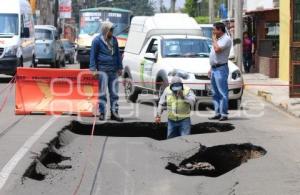 COLAPSA CALLE . SAN FELIPE HUEYOTLIPAN