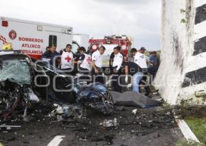 CHOQUE . AUTOPISTA PUEBLA-ATLIXCO