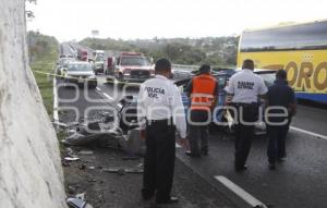 CHOQUE . AUTOPISTA PUEBLA-ATLIXCO