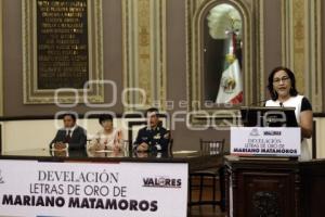 CONGRESO . LETRAS DE ORO MARIANO MATAMOROS