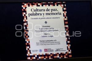 LIBRO . CULTURA DE PAZ PALABRA Y MEMORIA