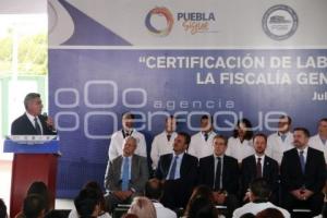 FISCALÍA . CERTIFICACIÓN DE LABORATORIOS