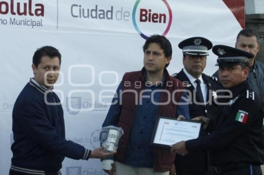 RECONOCIMIENTO A POLICÍAS . CHOLULA