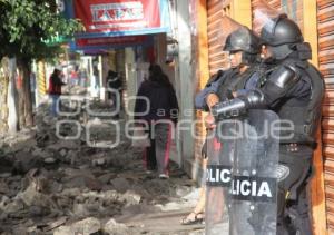 DESALOJO DE AMBULANTES . TEHUACÁN