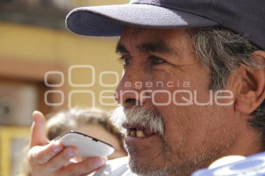 MANIFESTACIÓN . VECINOS HUEJOTZINGO