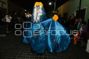 CHOLULA . DESFILE DE CALAVERAS