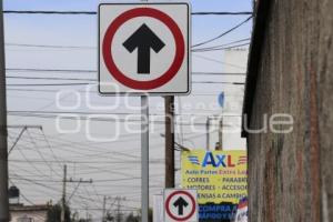 CALLE . CAMBIO DE SENTIDO