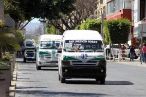 TEHUACÁN . TRANSPORTE PÚBLICO