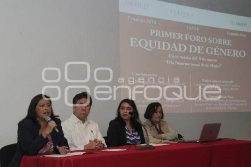 INAH . FORO EQUIDAD DE GÉNERO