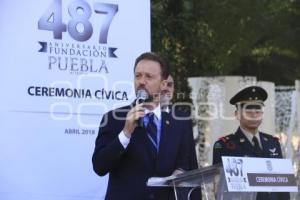 CEREMONÍA CÍVICA . 487 ANIVERSARIO PUEBLA