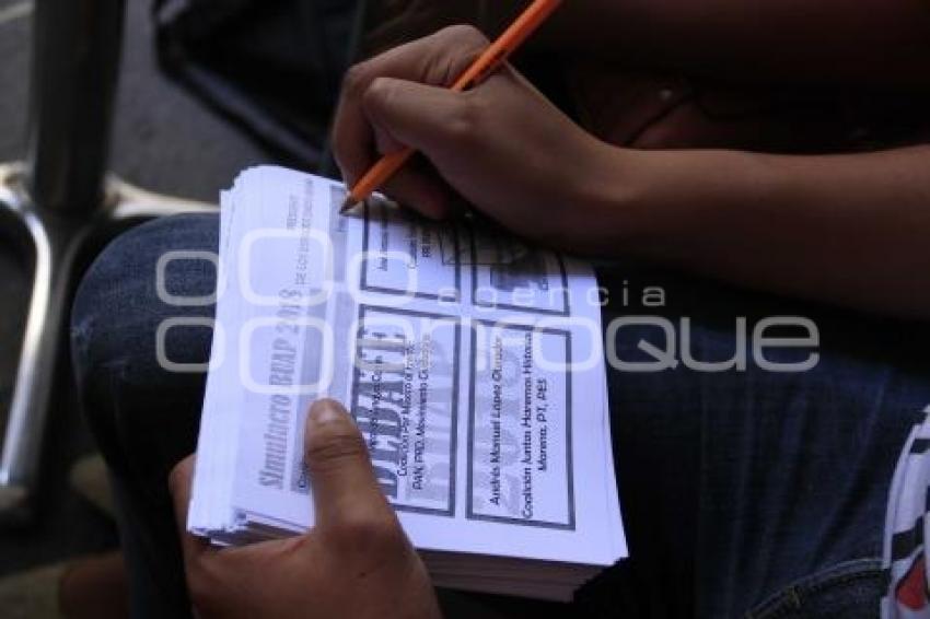 BUAP . SIMULACRO  DE ELECCIONES